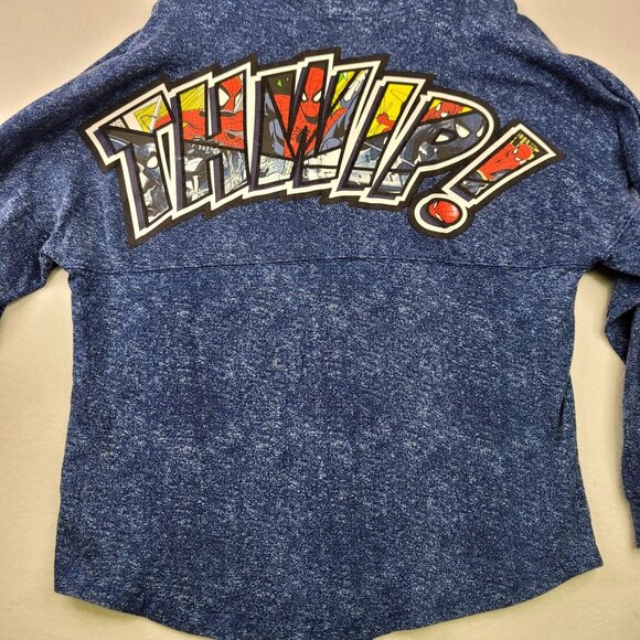 Marvel Spider Man Spirit Jersey Hoodie Large Blue Beyond Amazing Comic Graphics - Picture 4 of 9
